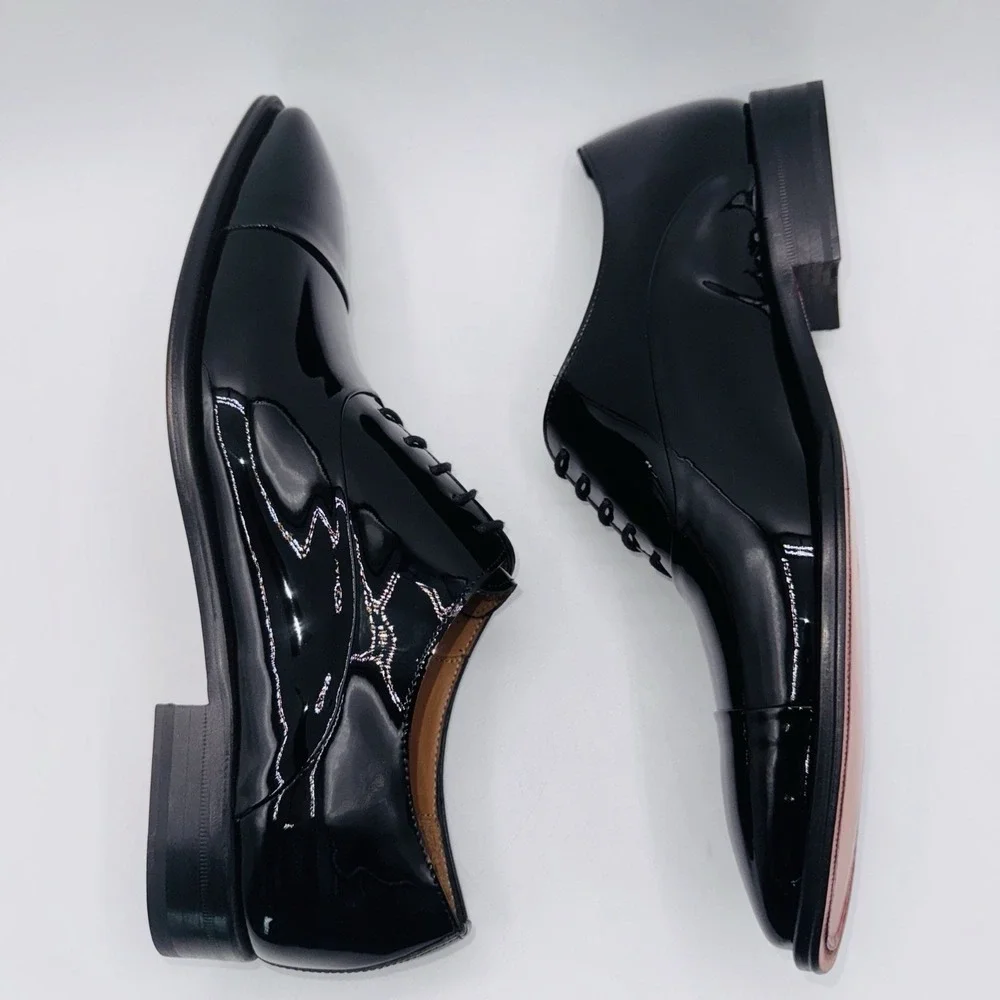 Mezlan Formal Oxfords Men's‎ Size 8.5 Black Patent Leather
